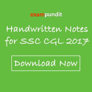 Handwritten Notes PDF for SSC CGL 2017