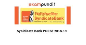 Syndicate Bank PGDBF