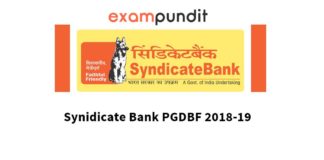 Syndicate Bank PGDBF