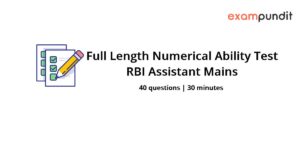 Numerical Ability Sectional Test