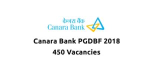 Canara Bank PGDBF 2018