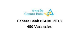Canara Bank PGDBF 2018
