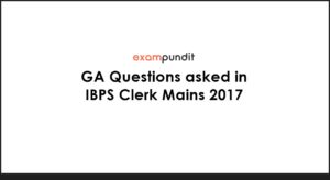 GA Questions asked in IBPS Clerk Mains