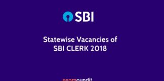 Statewise Vacancies in SBI Clerk 2018