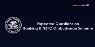 Expected Questions on Banking & NBFC Ombudsman Scheme
