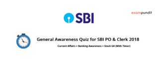 Full General Awareness Mock Test for SBI PO and Clerk Mains 2018