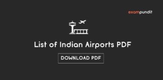 List of Indian Airports PDF 2018
