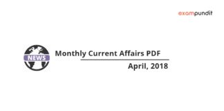 Monthly Current Affairs PDF - April 2018