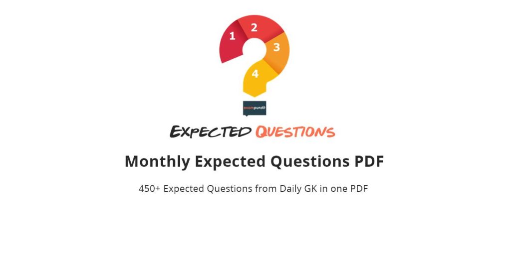 Monthly Expected Current Affairs Questions PDF April 2018
