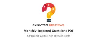 Monthly Expected Current Affairs Questions PDF April 2018