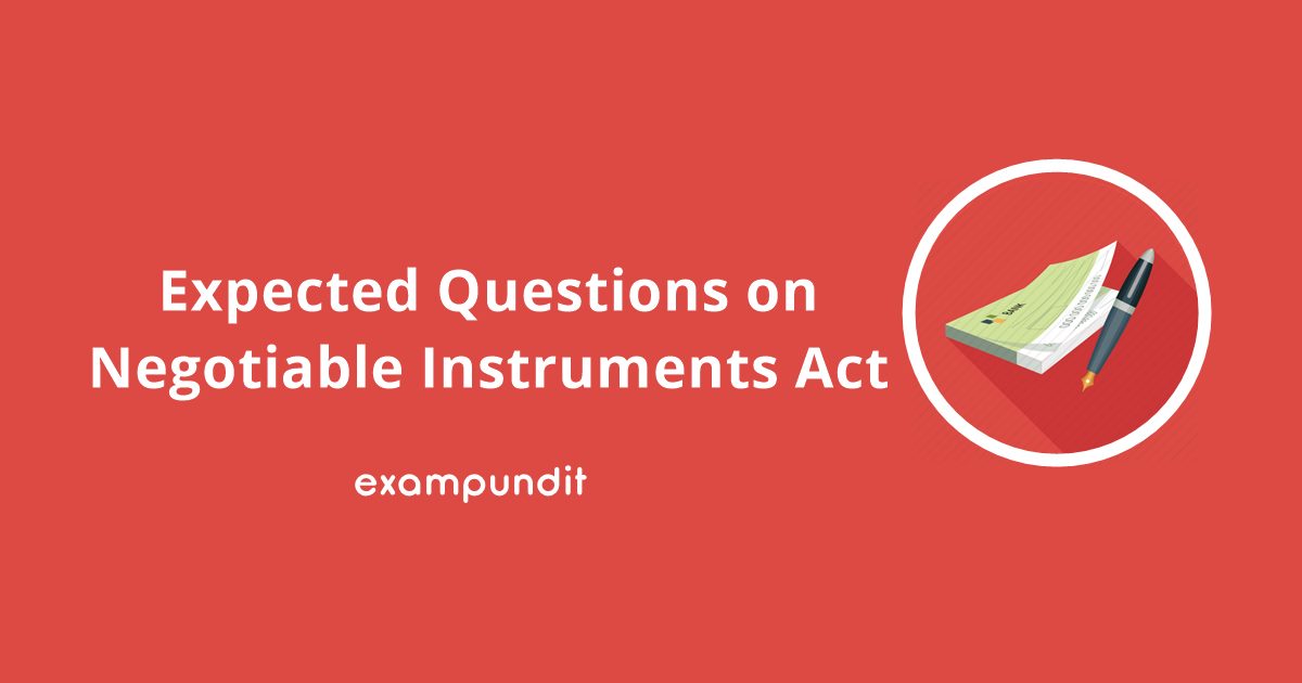 negotiable instruments quiz