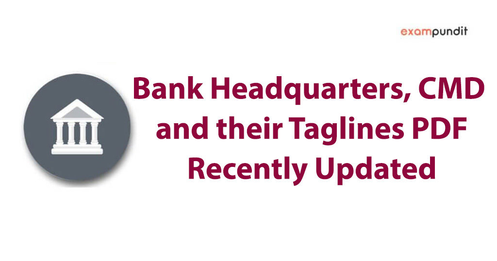 Bank Headquarters and their Taglines PDF