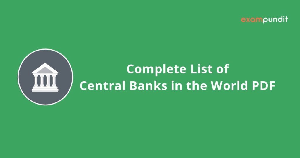 Complete List of Central Banks in the World PDF