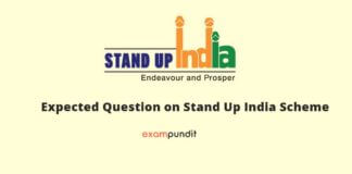 Expected Questions on Stand-Up India Scheme
