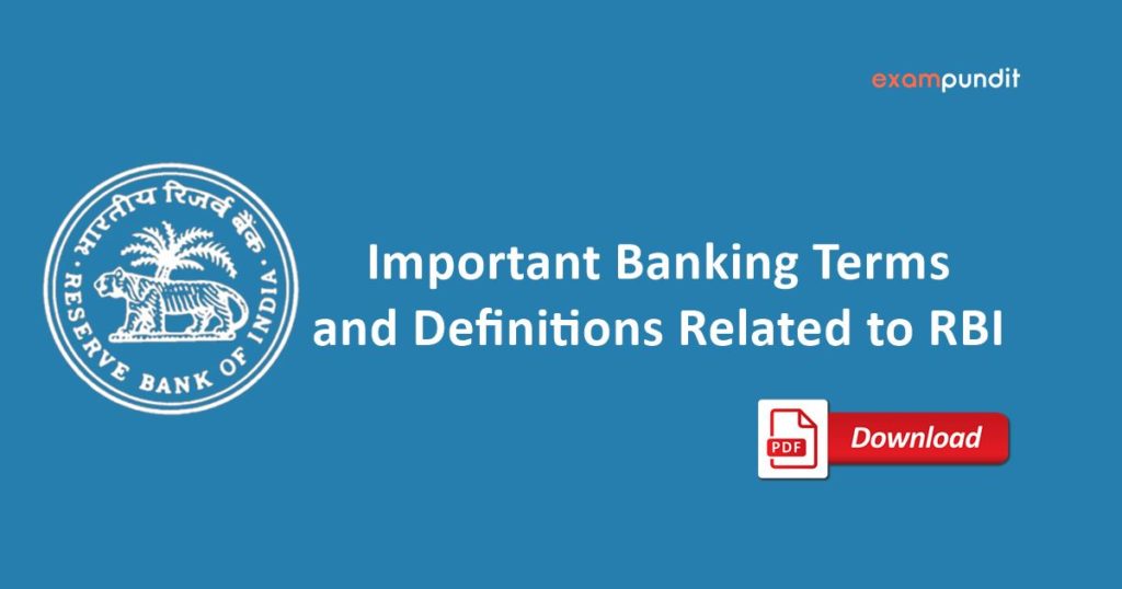 Important Banking Terms and Definitions Related to RBI