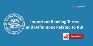 Important Banking Terms and Definitions Related to RBI