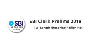 Numerical Ability Sectional Test for SBI Clerk Prelims 2018