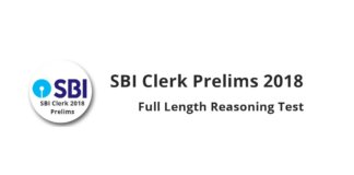 Reasoning Sectional Test for SBI Clerk Prelims 2018