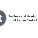 Taglines and Headquarters of Indian Banks PDF