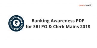 Banking Awareness PDF for SBI PO and Clerk Mains 2018