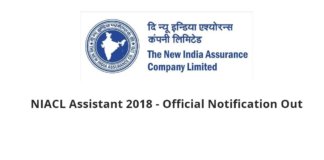 NIACL Assistant 2018
