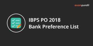 IBPS PO 2018 Bank Preference List