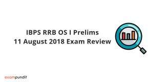 IBPS RRB OS I Prelims 11 August 2018 Exam Review