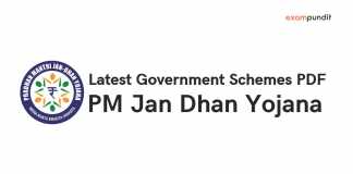 Government Schemes PDFs - PM Jan Dhan Yojana 2018