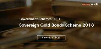 Government Schemes PDFs - Sovereign Gold Bonds Scheme 2018