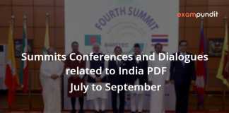 Summits Conferences and Dialogues related to India