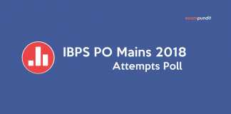 IBPS PO Mains 2018 Attempts Poll