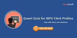 Quant Quiz for IBPS Clerk Prelims