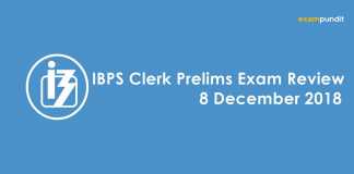 IBPS Clerk Prelims 8 December 2018