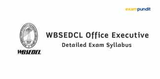 Syllabus of WBSEDCL Office Executive 2018