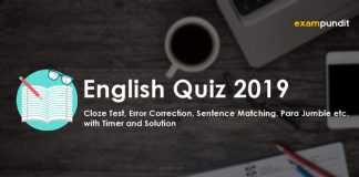 English Quiz 2019