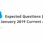 Expected Questions from January 2019 Current Affairs