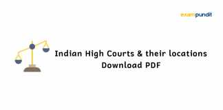Indian High Courts and their locations