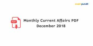 Monthly Current Affairs PDF December 2018