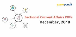 Sectional Current Affairs PDFs December 2018