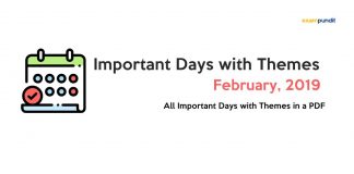 Important Days with Themes February 2019