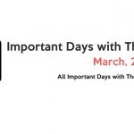 Important Days with Themes March 2019