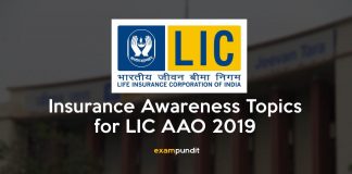 Insurance Awareness Topics for LIC AAO 2019