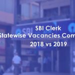 SBI Clerk Statewise Vacancies Comparison – 2018 vs 2019