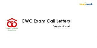 CWC Exam 2019 Call Letters