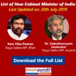 List of New Cabinet Ministers of India