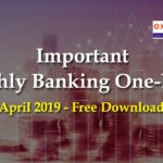 Monthly Banking Awareness One Liner PDF April 2019