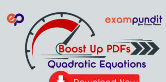 Quadratic Equation Questions PDF