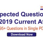 Expected Questions from May 2019 Current Affairs