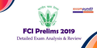 FCI Prelims Exam Analysis