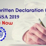 Handwritten Declaration for EPFO SSA Exam